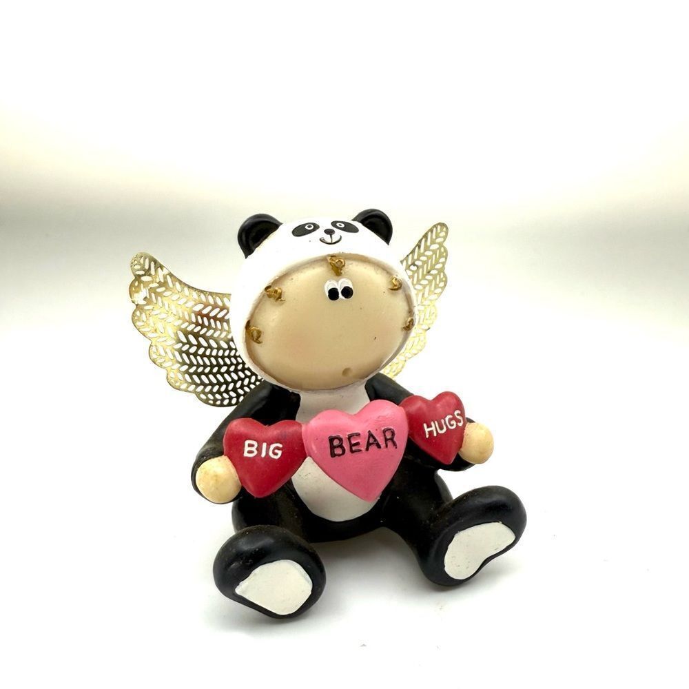 Vintage Russ Panda Valentines Heart Angel Cheeks Kirks Kritters big bear hugs
